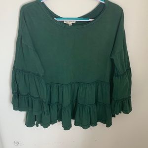 Vintage rich green tunic cotton blend